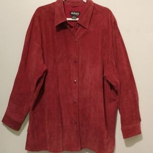 Style & Co women's leather button down